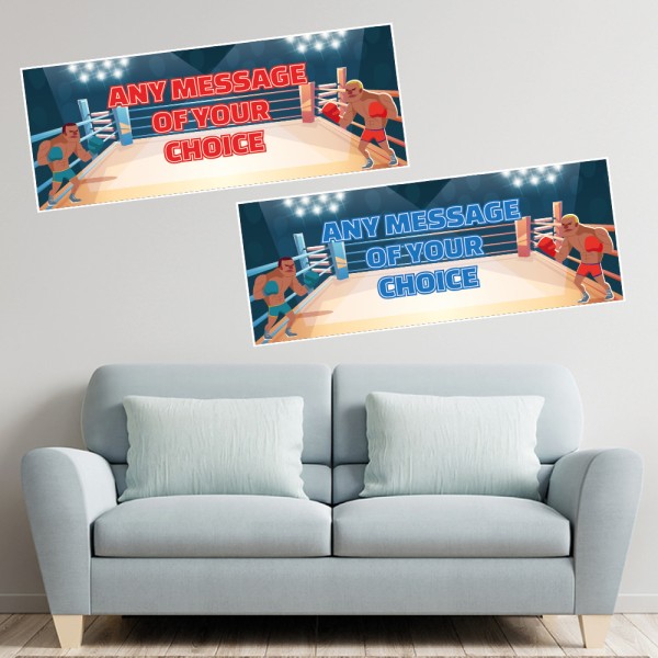 Boxing Ring Personalised Any Message Banners